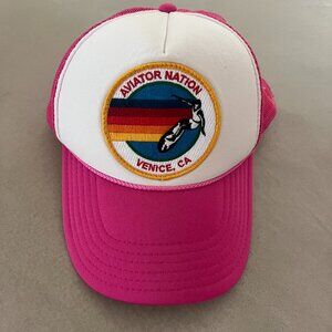 Aviator Nation Trucker Hat Pink -- Venice Beach, CA ---- Size O/S SOLD OUT